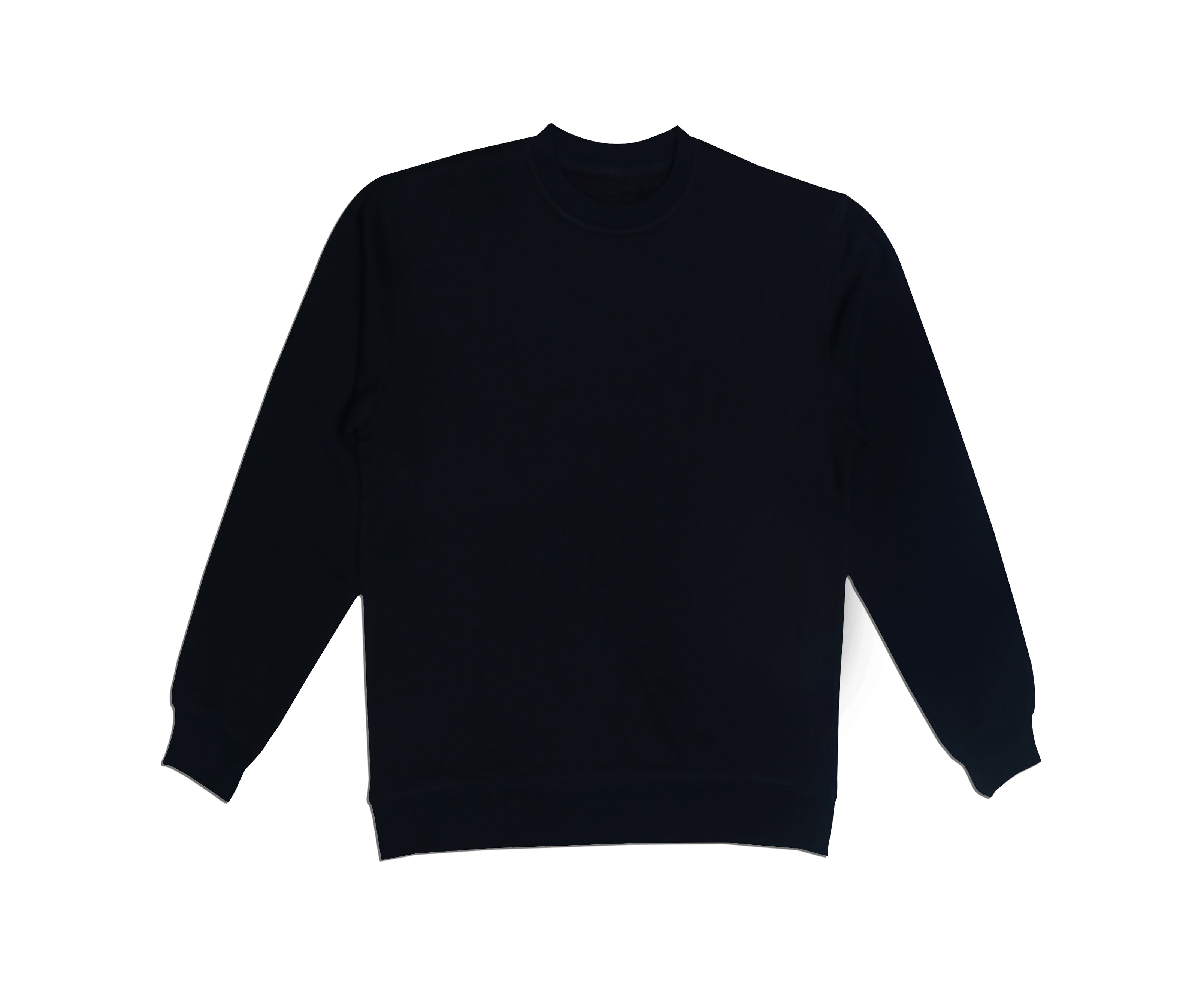 black sweatshirt on white background