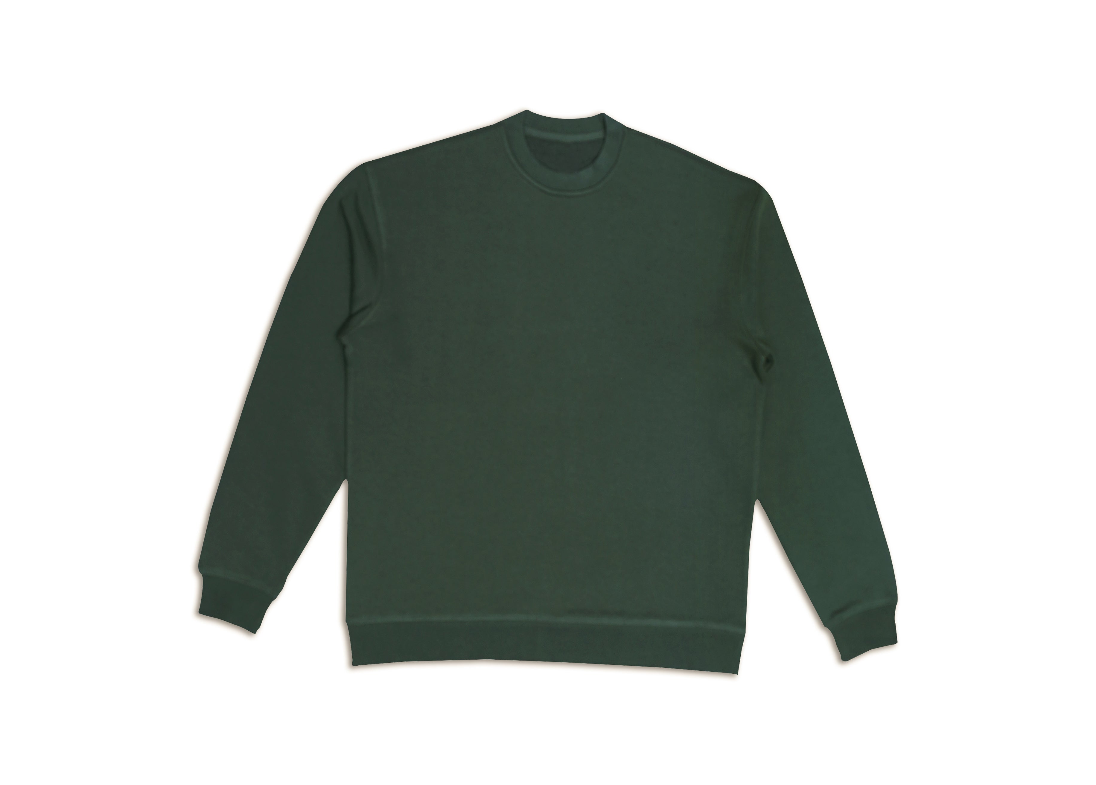 green sweatshirt on white background